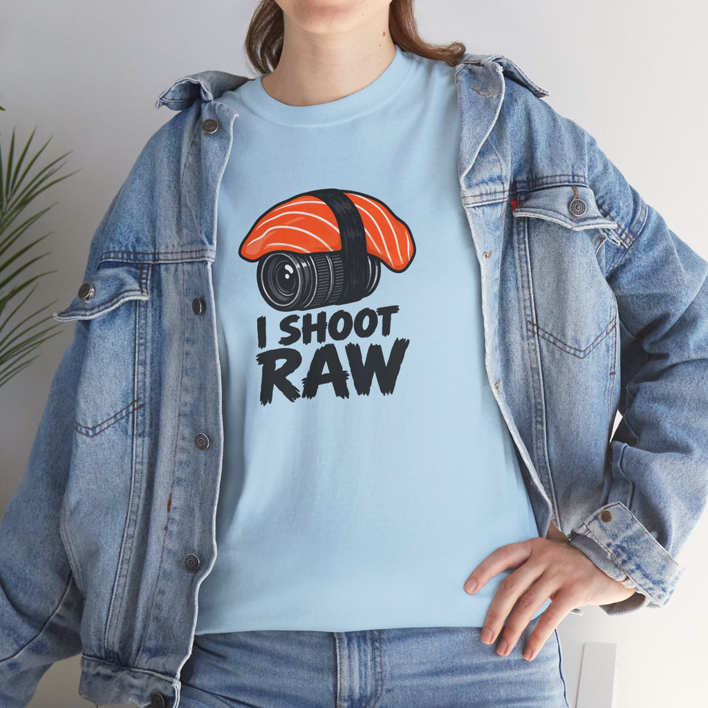 Funny Photographer T-Shirt - I Shoot Raw Sushi Camera Tee | Photography Gift