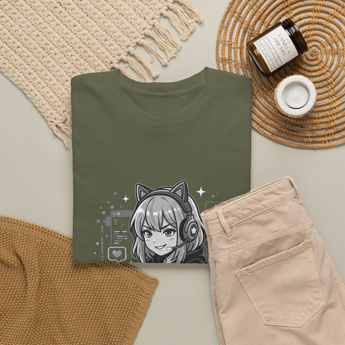 Gamer Girl Tee — 'Gamer Girl Leveling Up' Cute Anime Controller T‑Shirt