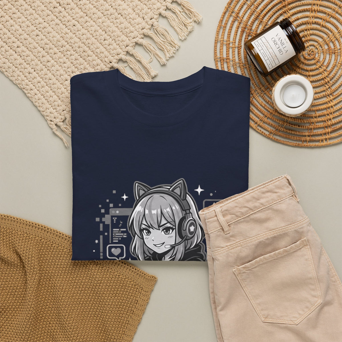 Gamer Girl Tee — 'Gamer Girl Leveling Up' Cute Anime Controller T‑Shirt