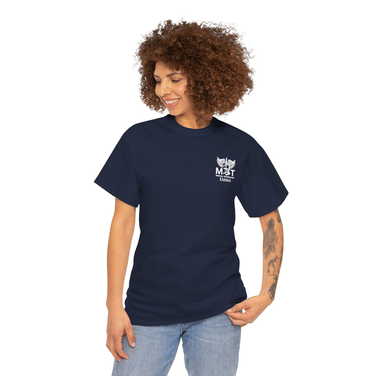 Medical Technologist Logo T‑Shirt — Personalized Name Graphic Tee