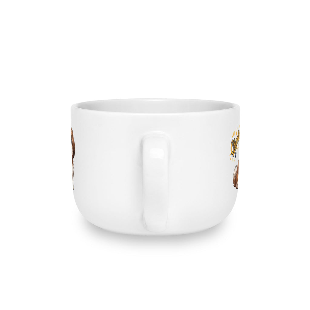 Personalized Pet Mug - Custom Dog & Cat Illustration | 25oz Ceramic Latte Cup (1 or 2 pets)