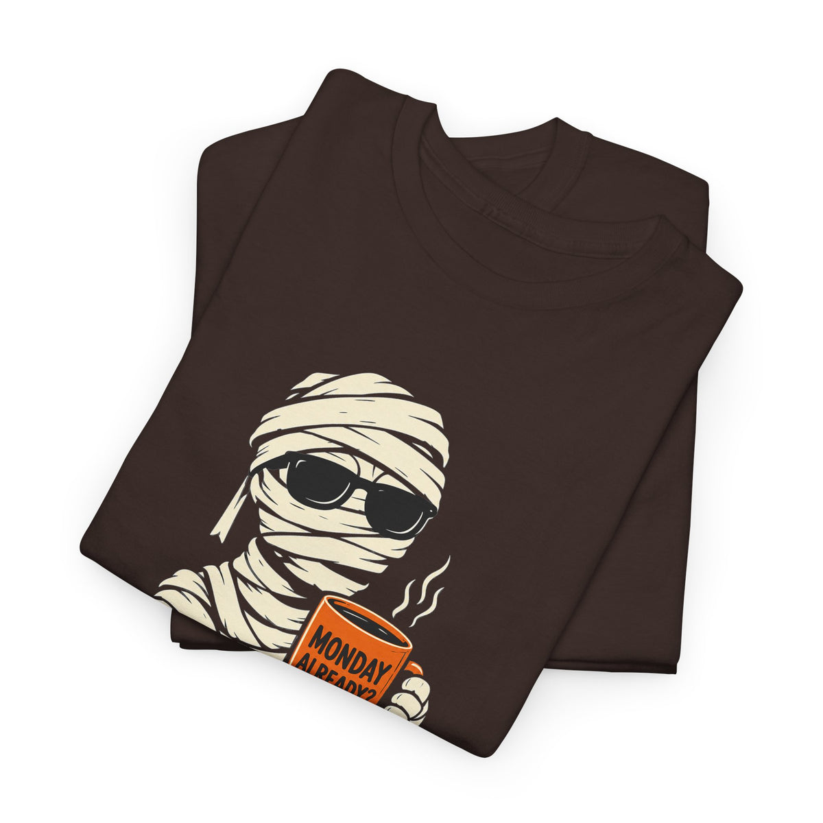 Mummy Halloween T-Shirt – Monday Already Coffee Tee | Funny Spooky Shirt