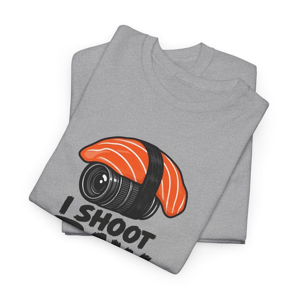 Funny Photographer T-Shirt - I Shoot Raw Sushi Camera Tee | Photography Gift