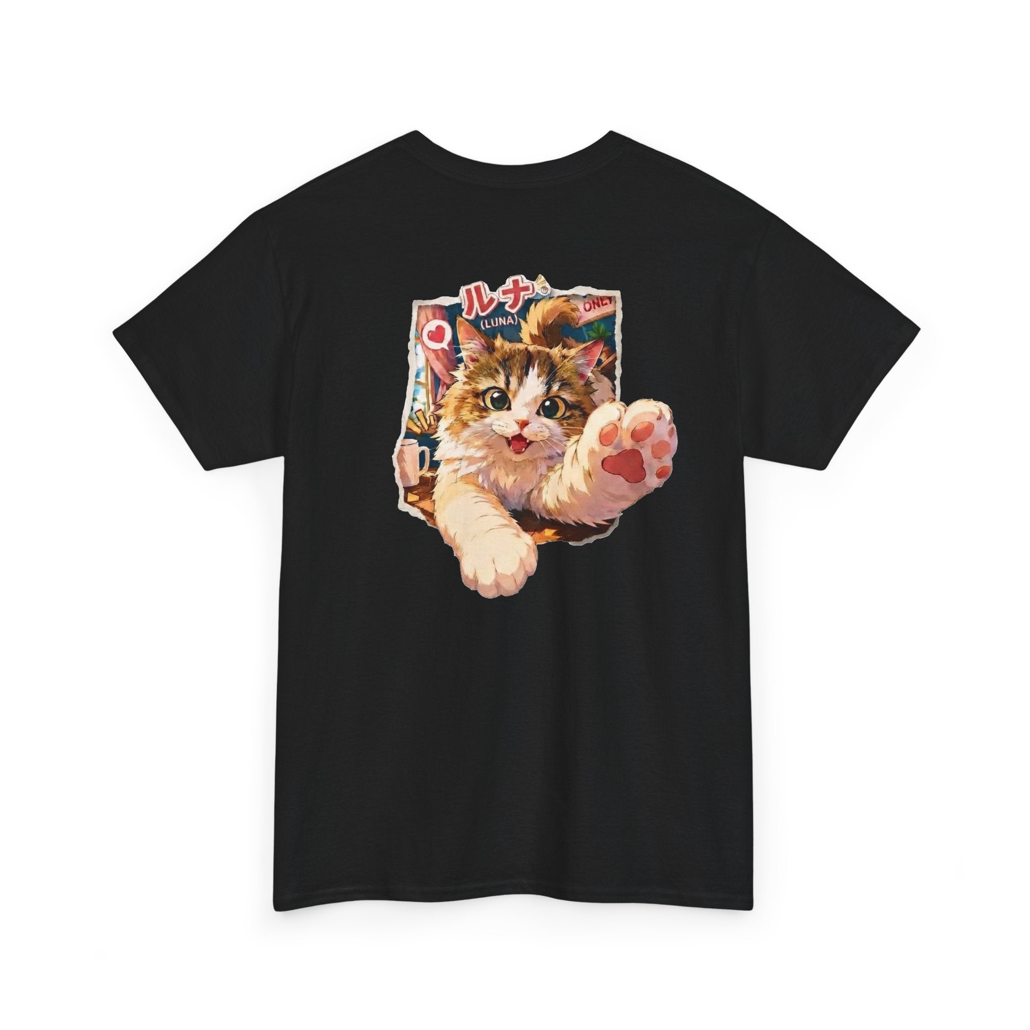 Luna Munchkin Cat T-Shirt – Retro Anime Cat Tee | Cute Cat Lover Gift