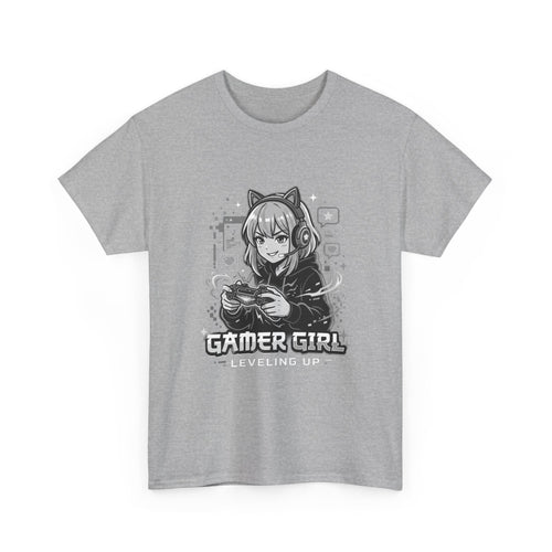 Gamer Girl Tee — 'Gamer Girl Leveling Up' Cute Anime Controller T‑Shirt