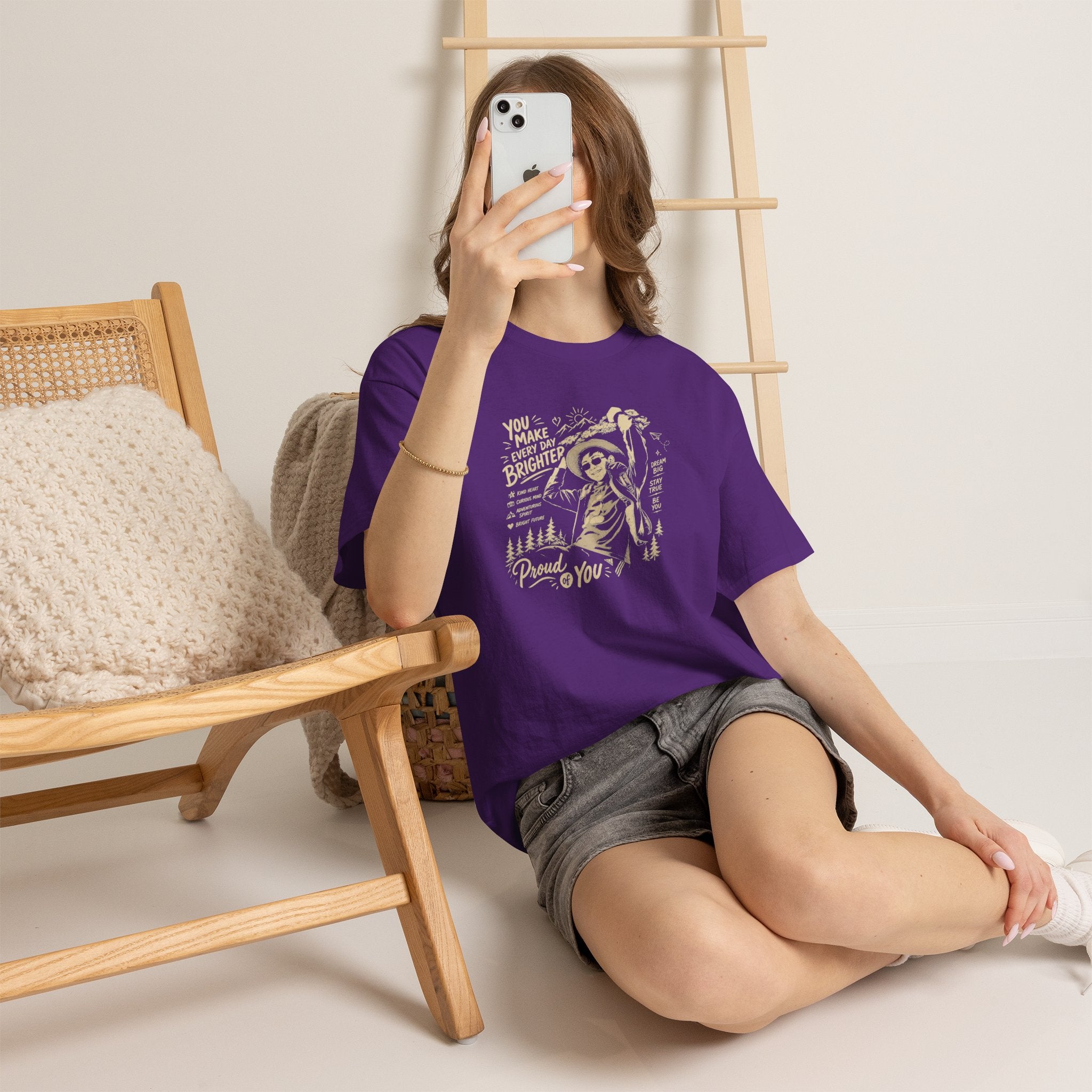 Vintage Cowboy Tee — "You Make Every Day Brighter / Proud of You" Inspirational Western T‑Shirt