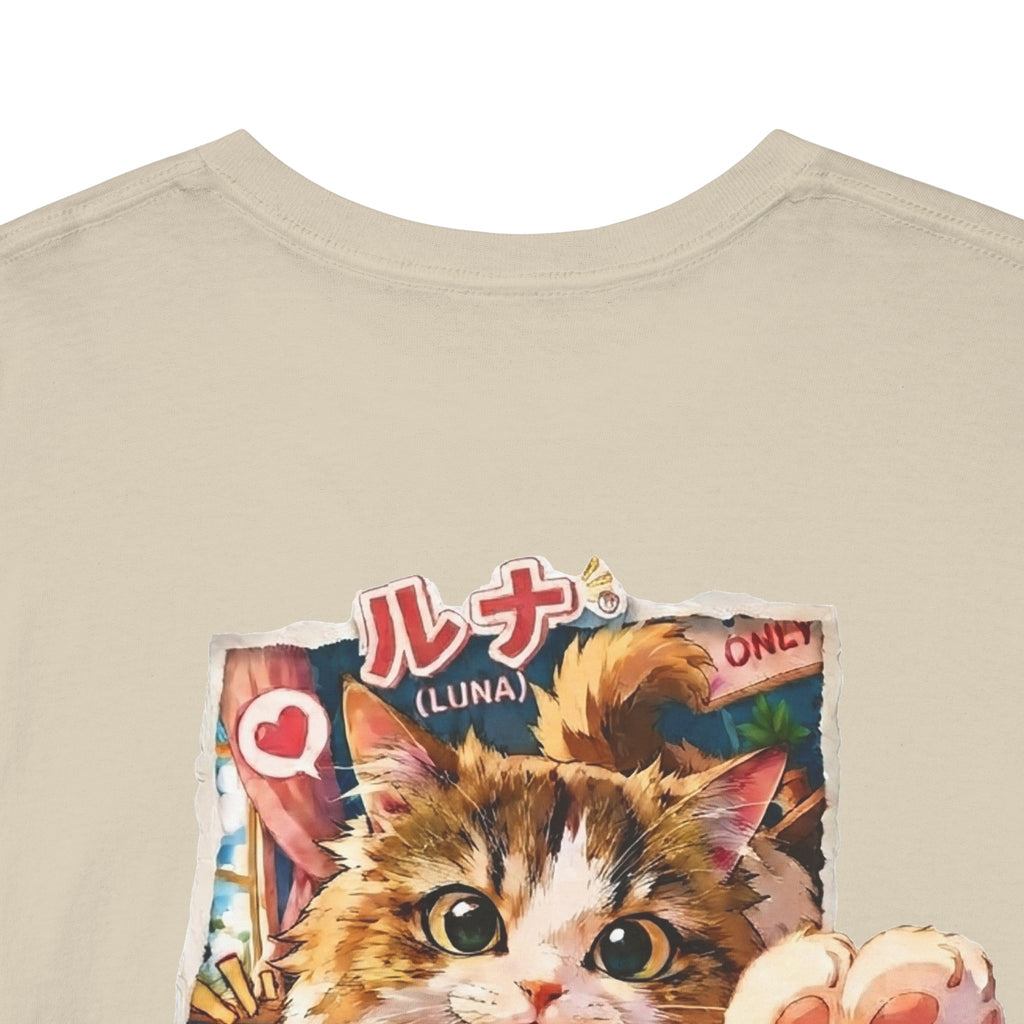 Luna Munchkin Cat T-Shirt – Retro Anime Cat Tee | Cute Cat Lover Gift