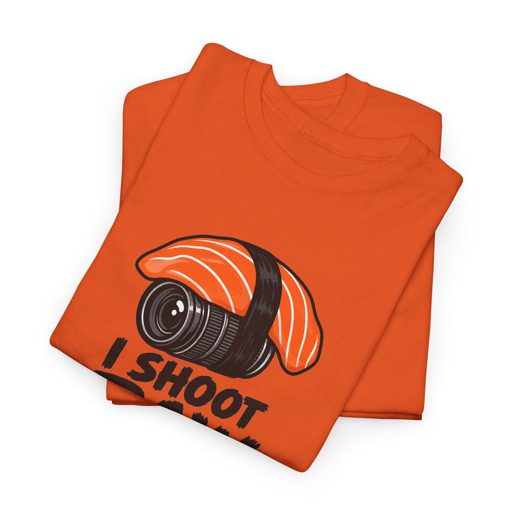 Funny Photographer T-Shirt - I Shoot Raw Sushi Camera Tee | Photography Gift