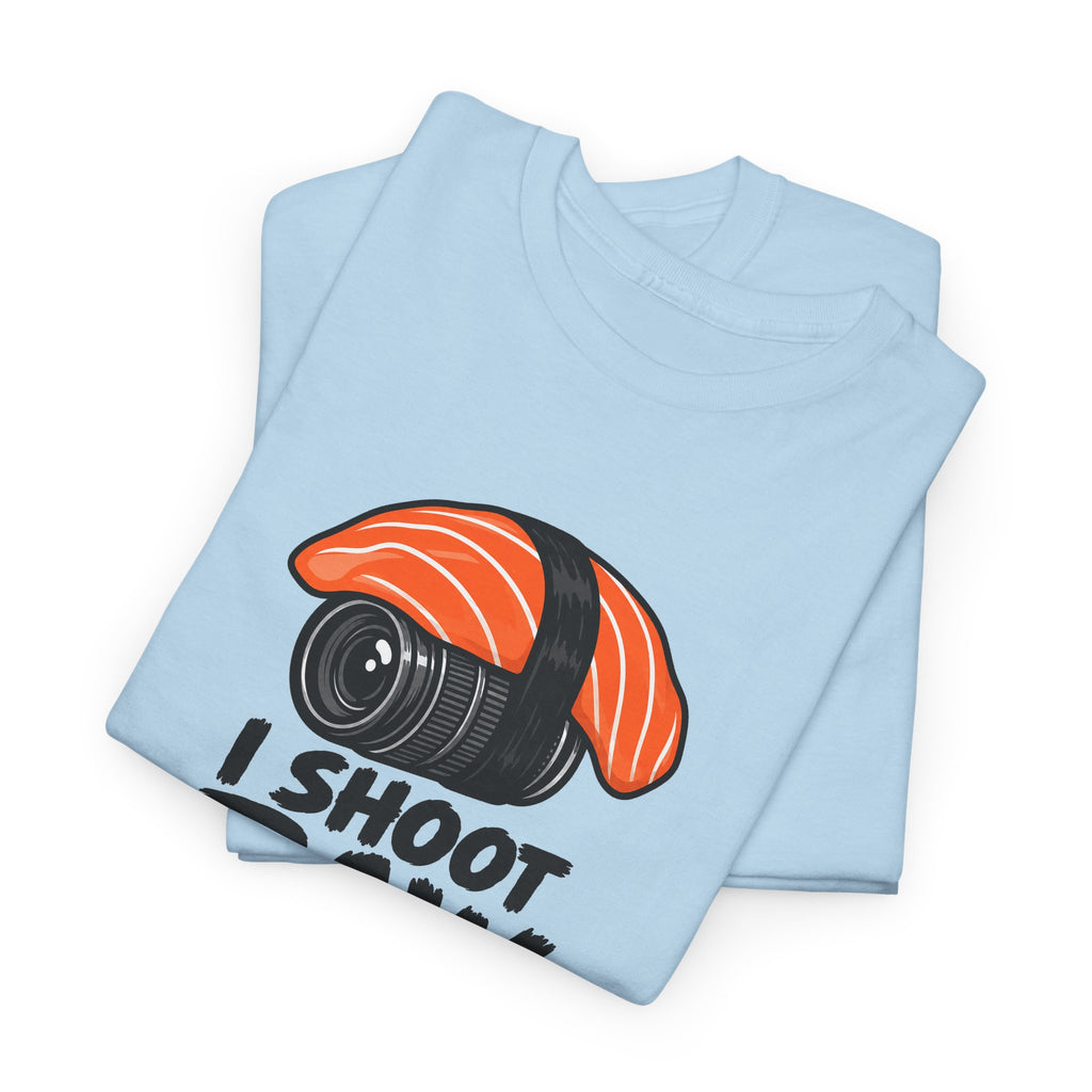Funny Photographer T-Shirt - I Shoot Raw Sushi Camera Tee | Photography Gift