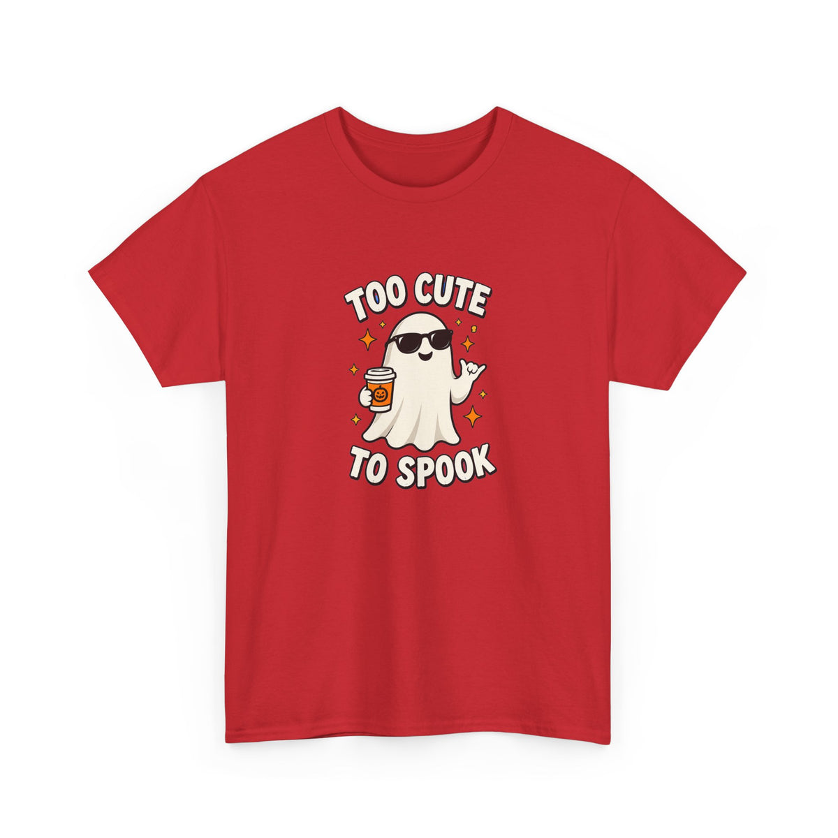 Too Cute To Spook Halloween Shirt – Ghost Coffee Cup Tee | Cute Fall Gift