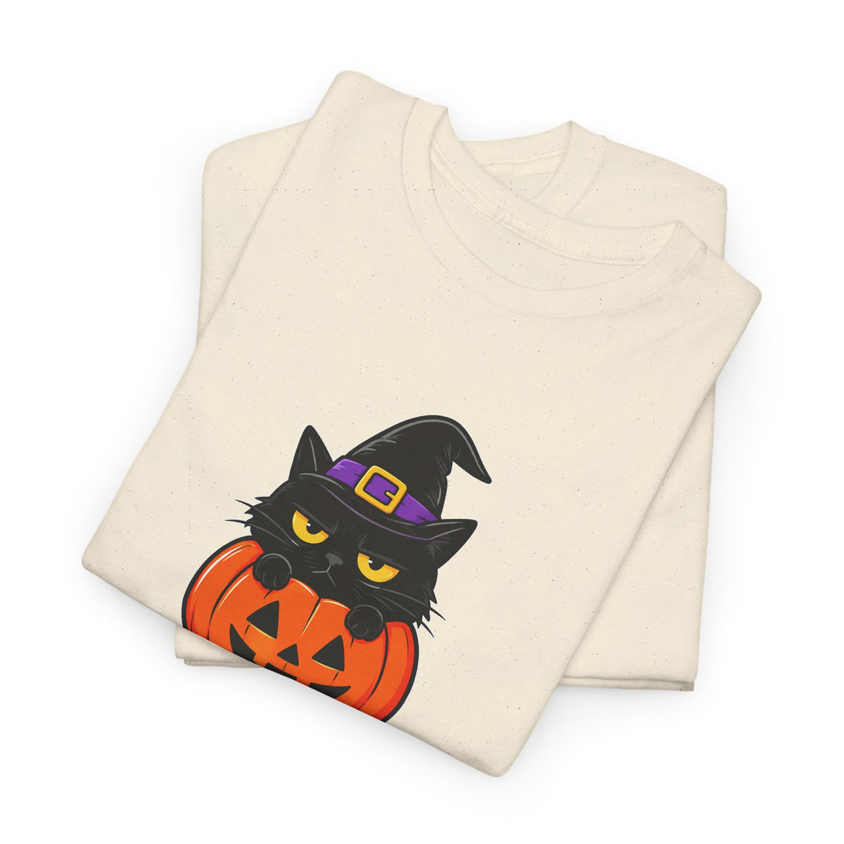 Halloween Cat T-Shirt – I’m Just Here For The Treats Pumpkin Witch Tee