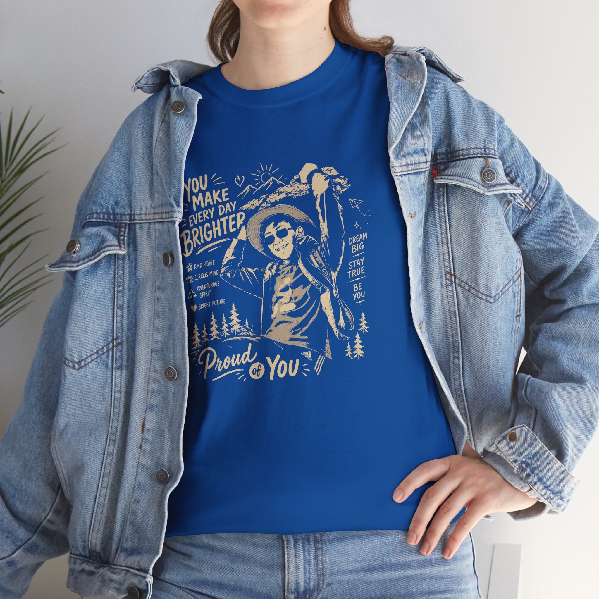 Vintage Cowboy Tee — "You Make Every Day Brighter / Proud of You" Inspirational Western T‑Shirt