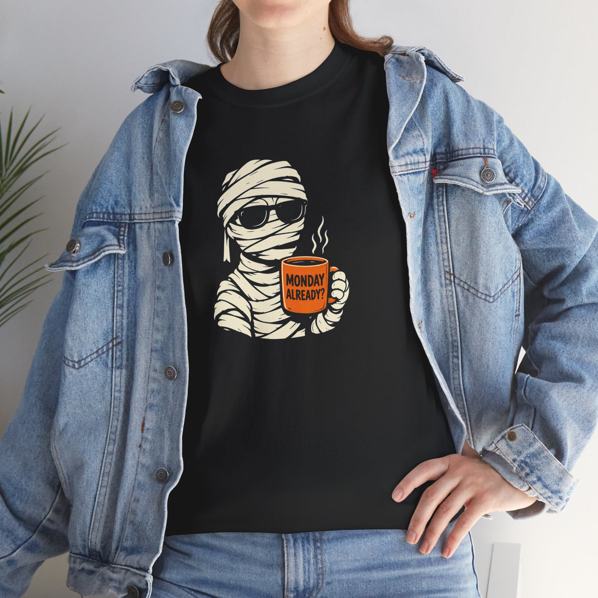 Mummy Halloween T-Shirt – Monday Already Coffee Tee | Funny Spooky Shirt