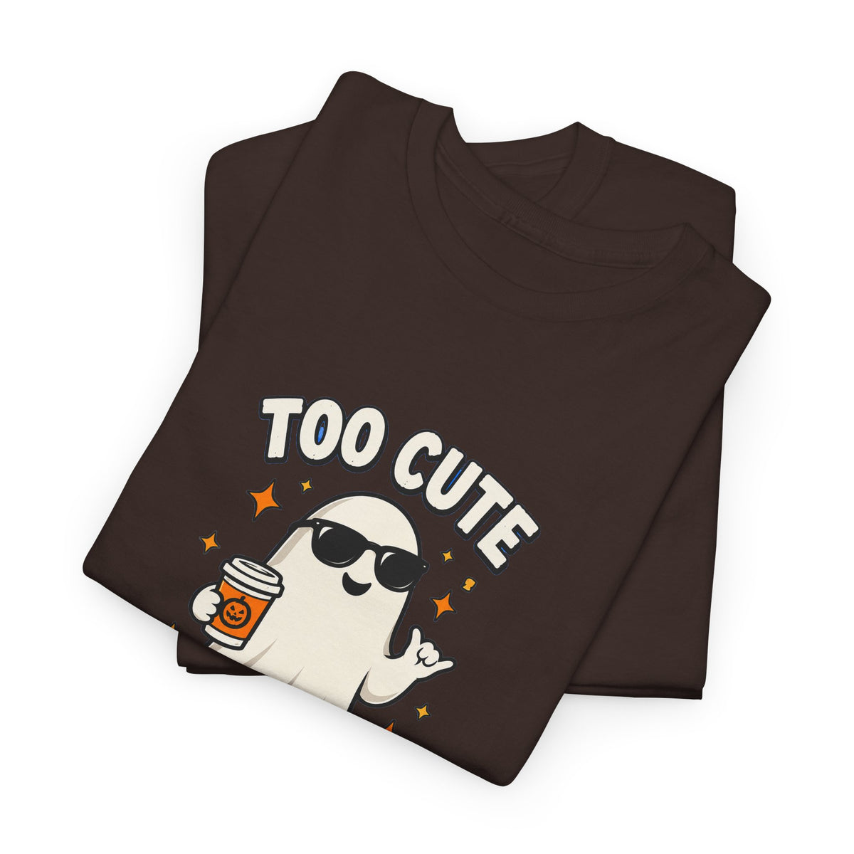 Too Cute To Spook Halloween Shirt – Ghost Coffee Cup Tee | Cute Fall Gift