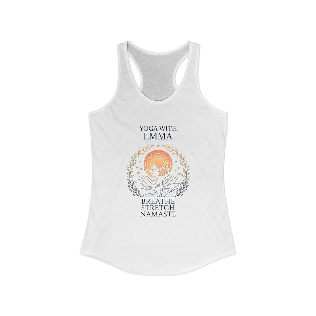 Yoga With [Name] – Personalized Racerback Tank Top | Custom Yoga Gift for Her