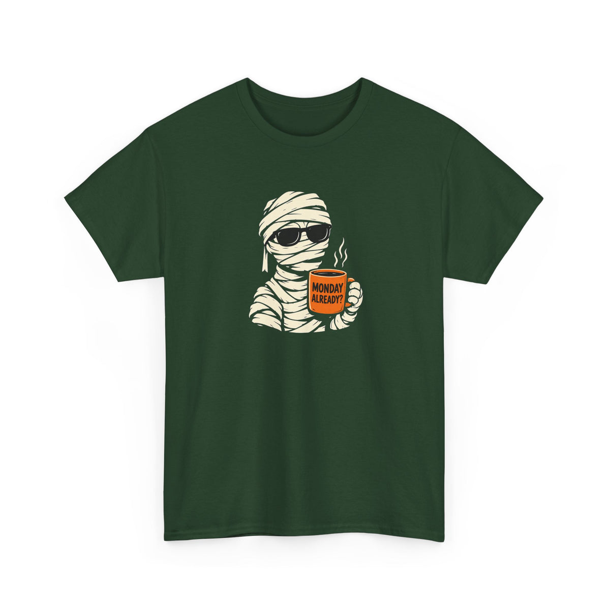 Mummy Halloween T-Shirt – Monday Already Coffee Tee | Funny Spooky Shirt