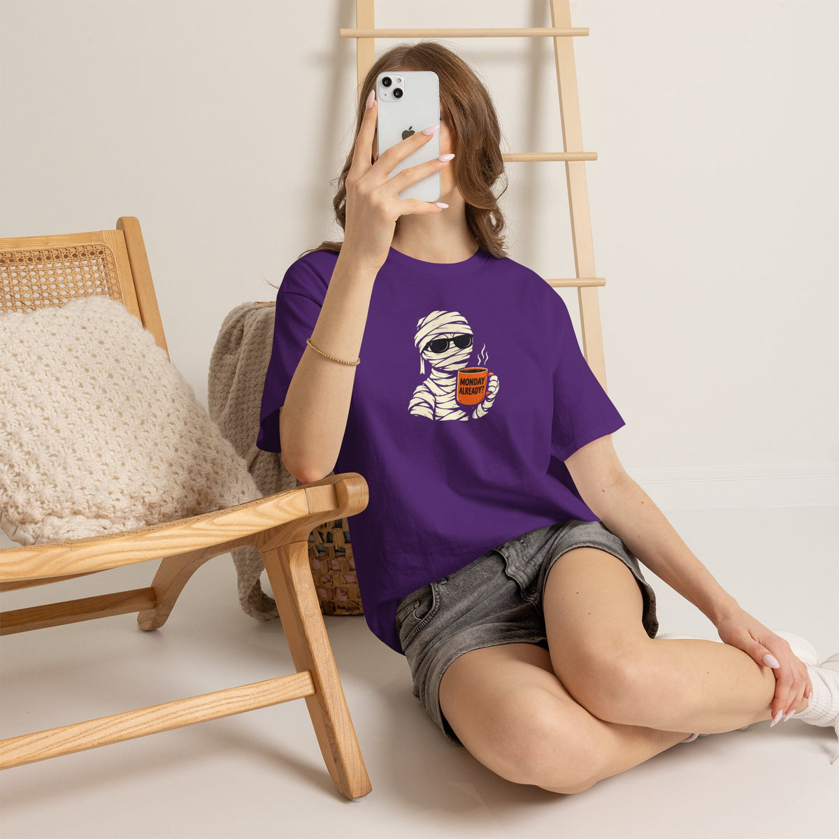 Mummy Halloween T-Shirt – Monday Already Coffee Tee | Funny Spooky Shirt