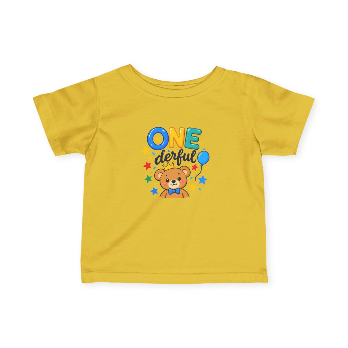 1st Birthday Infant Shirt – ONE-derful Bear Tee | Custom Name