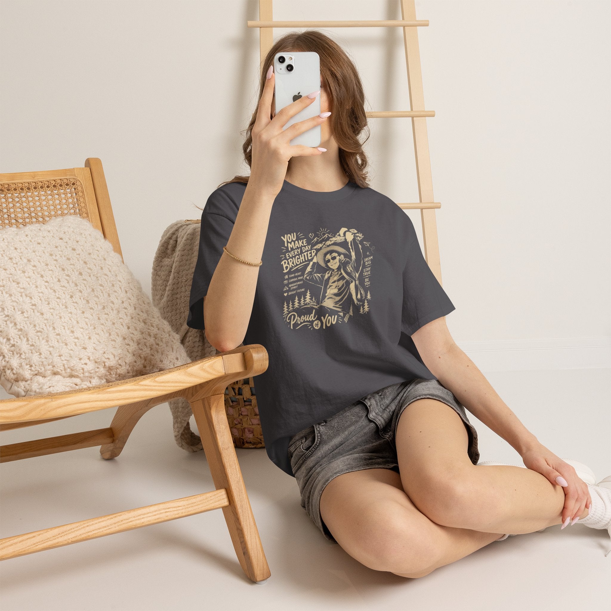 Vintage Cowboy Tee — "You Make Every Day Brighter / Proud of You" Inspirational Western T‑Shirt