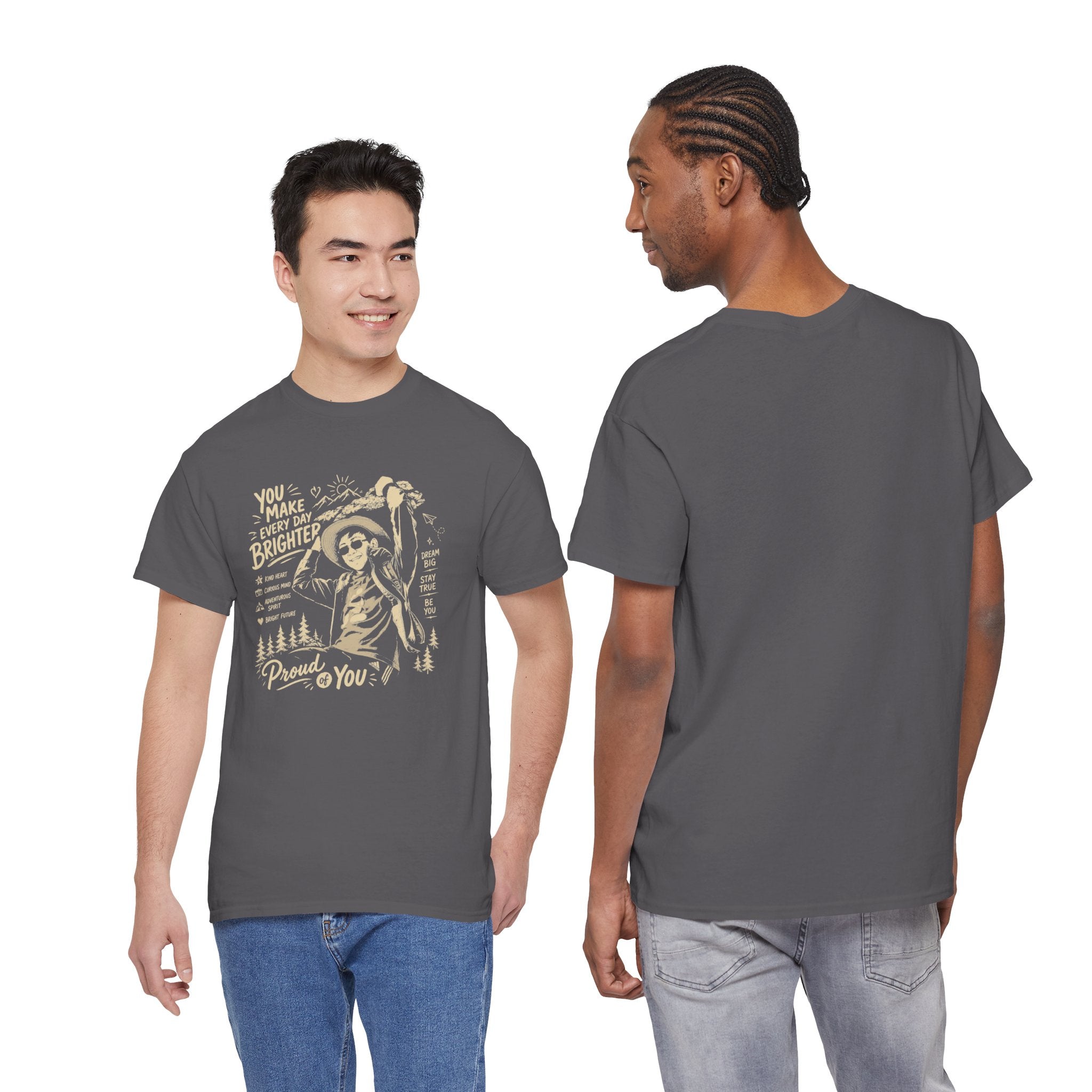 Vintage Cowboy Tee — "You Make Every Day Brighter / Proud of You" Inspirational Western T‑Shirt