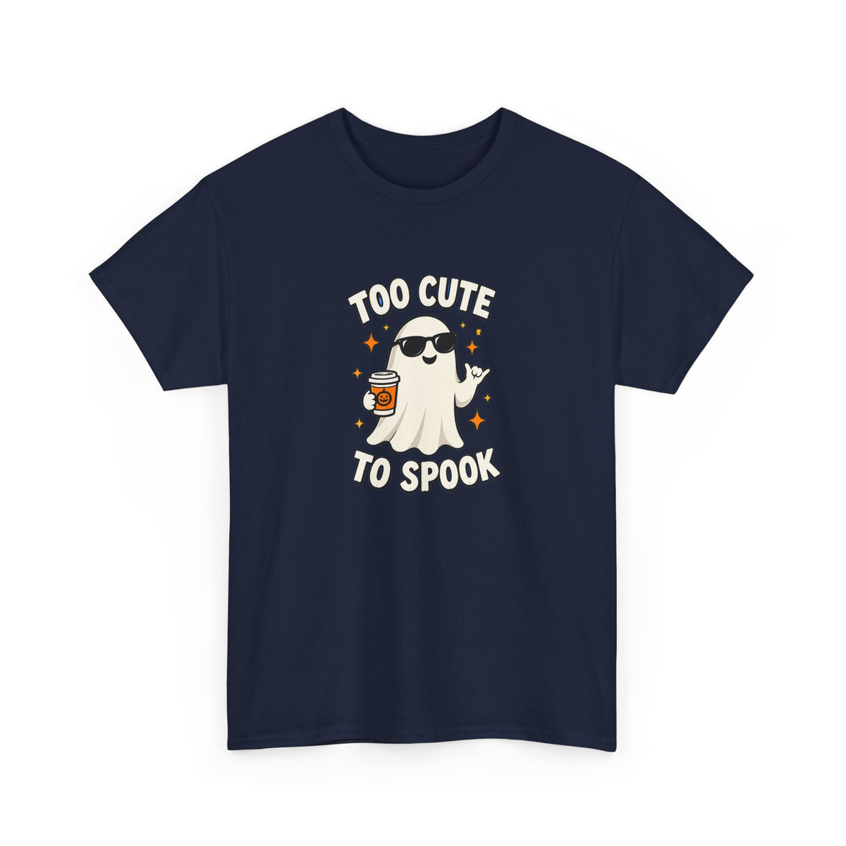 Too Cute To Spook Halloween Shirt – Ghost Coffee Cup Tee | Cute Fall Gift