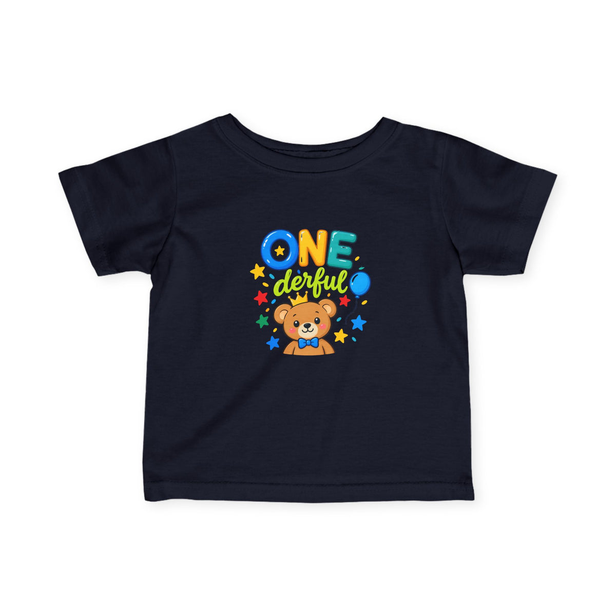 1st Birthday Infant Shirt – ONE-derful Bear Tee | Custom Name