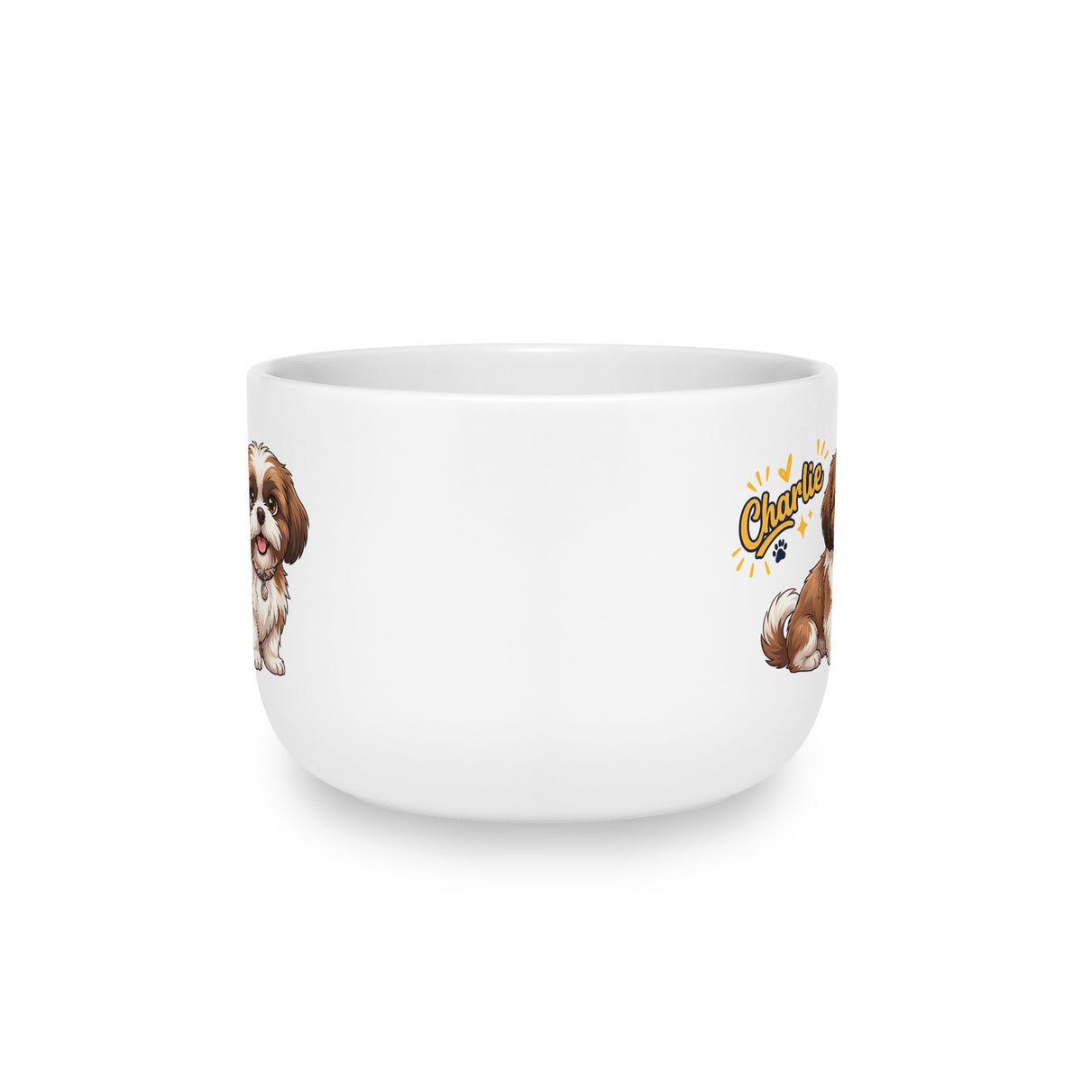 Personalized Pet Mug - Custom Dog & Cat Illustration | 25oz Ceramic Latte Cup (1 or 2 pets)