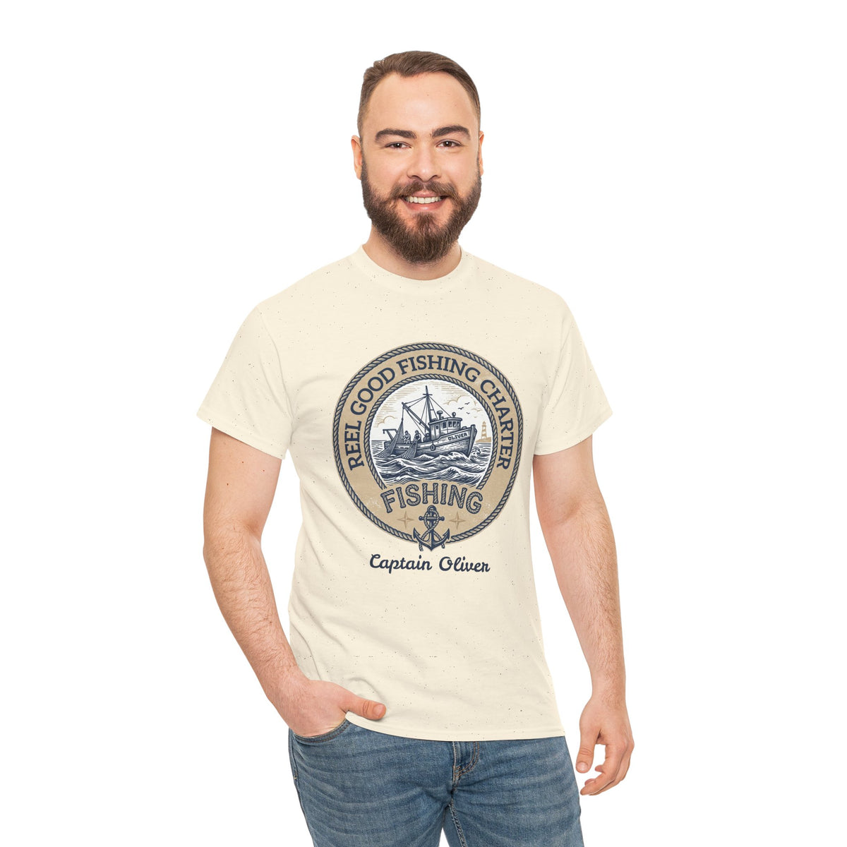 Personalized REEL GOOD Fishing Charter T-Shirt – Custom Boat Name & Captain Name Tee | Custom Fishing Gift for Anglers