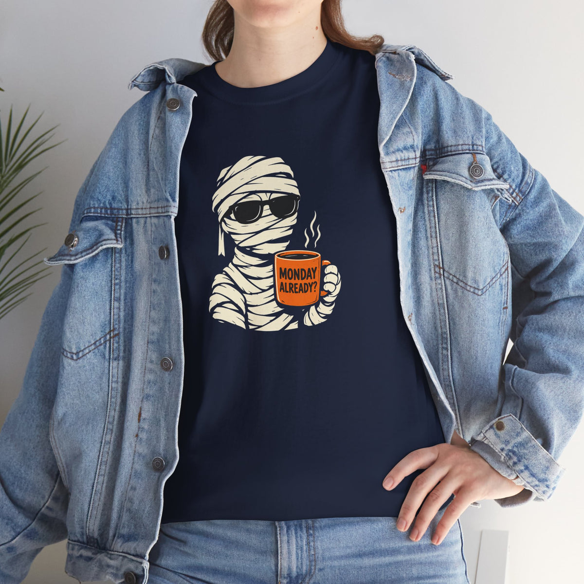 Mummy Halloween T-Shirt – Monday Already Coffee Tee | Funny Spooky Shirt