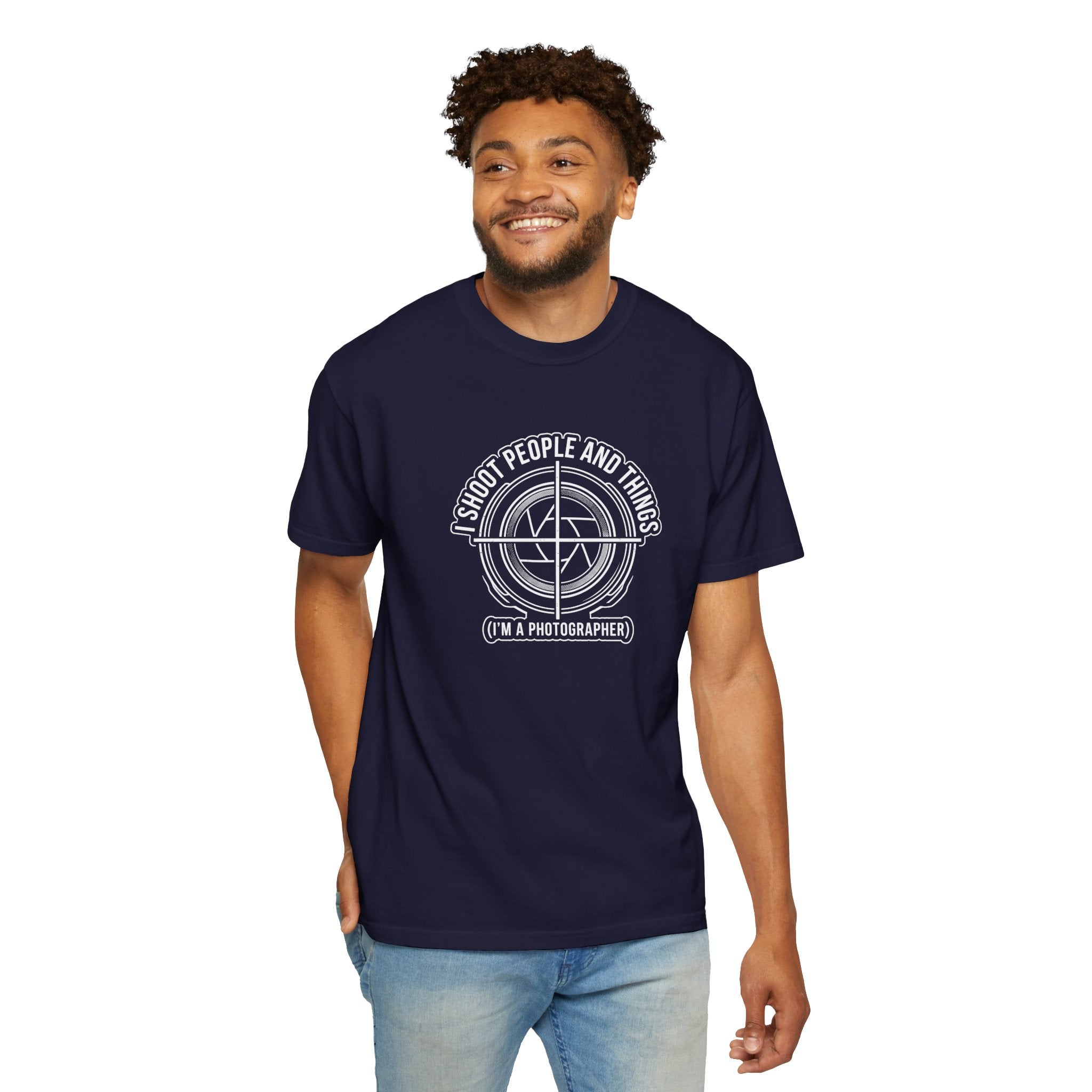 Photographer T-Shirt — “I Shoot People and Things (I’m a Photographer)” Graphic Tee