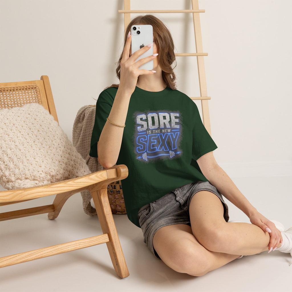 Sore Is The New Sexy T-Shirt | Funny Gym Workout Tee for Fitness Lovers & Weightlifters