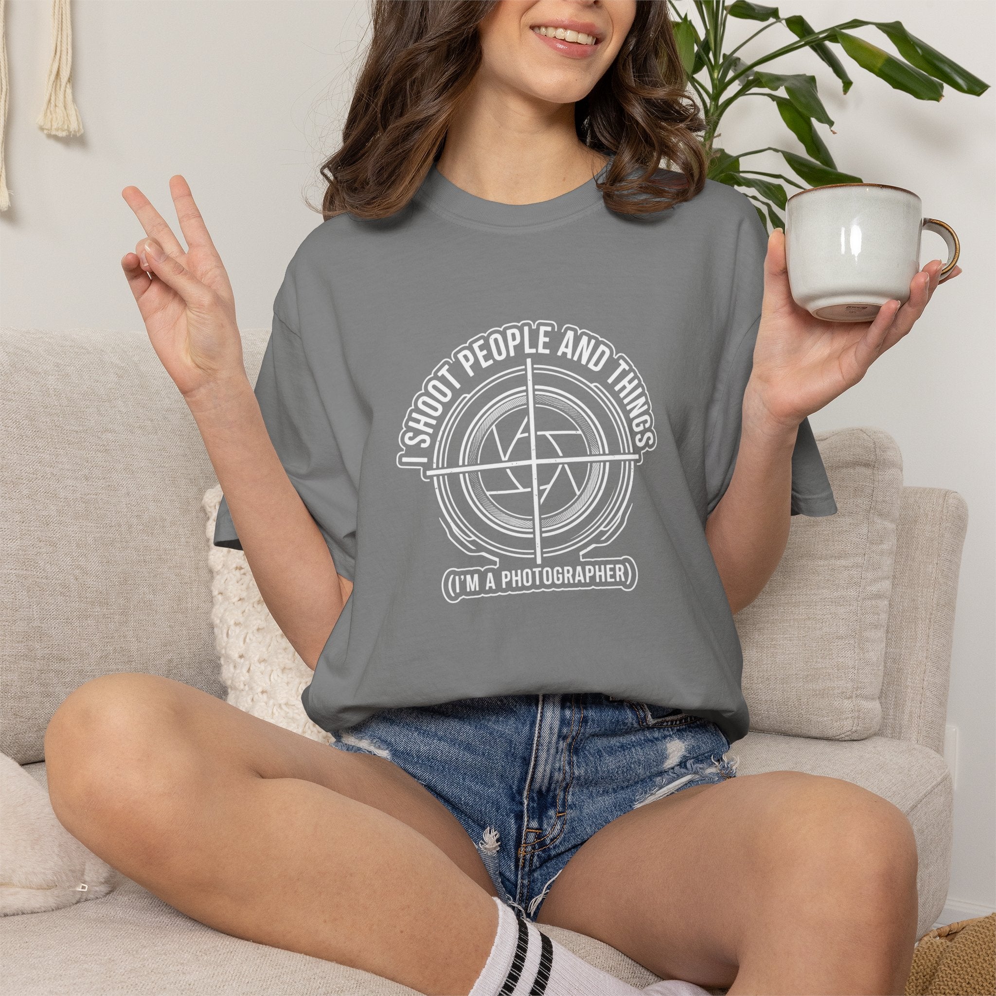 Photographer T-Shirt — “I Shoot People and Things (I’m a Photographer)” Graphic Tee