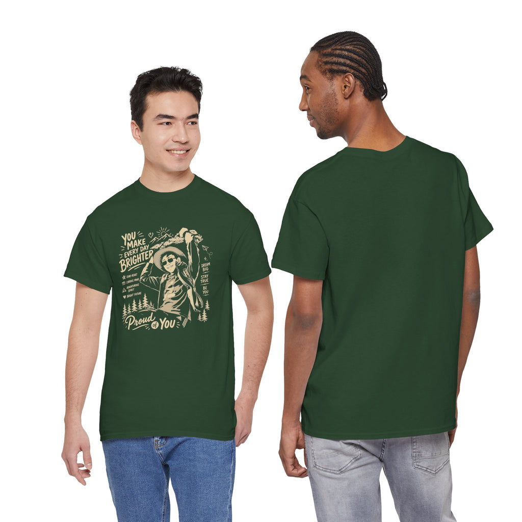 Vintage Cowboy Tee — "You Make Every Day Brighter / Proud of You" Inspirational Western T‑Shirt