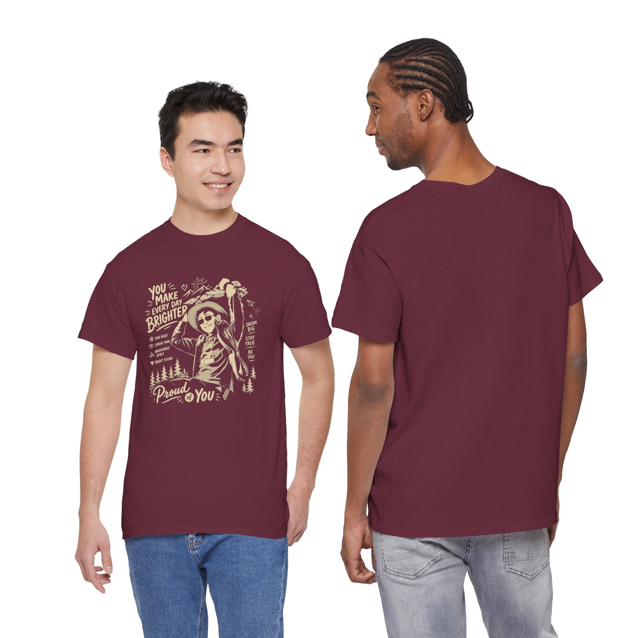 Vintage Cowboy Tee — "You Make Every Day Brighter / Proud of You" Inspirational Western T‑Shirt