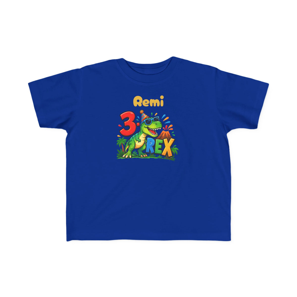 3rd Birthday Toddler Shirt – Remi 3 Rex Dinosaur Tee | Personalized