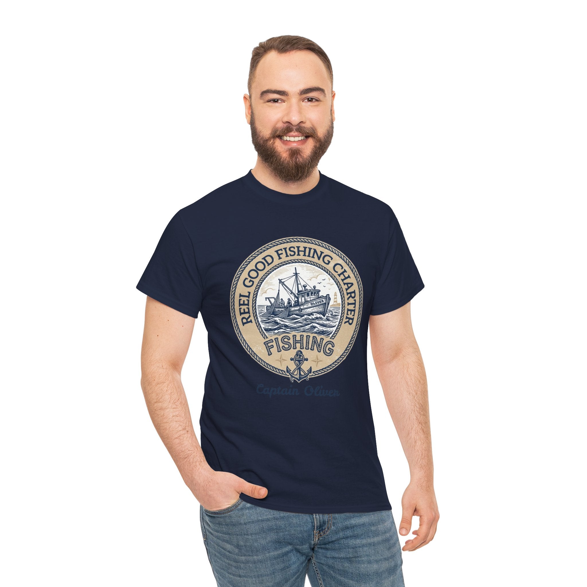 Personalized REEL GOOD Fishing Charter T-Shirt – Custom Boat Name & Captain Name Tee | Custom Fishing Gift for Anglers