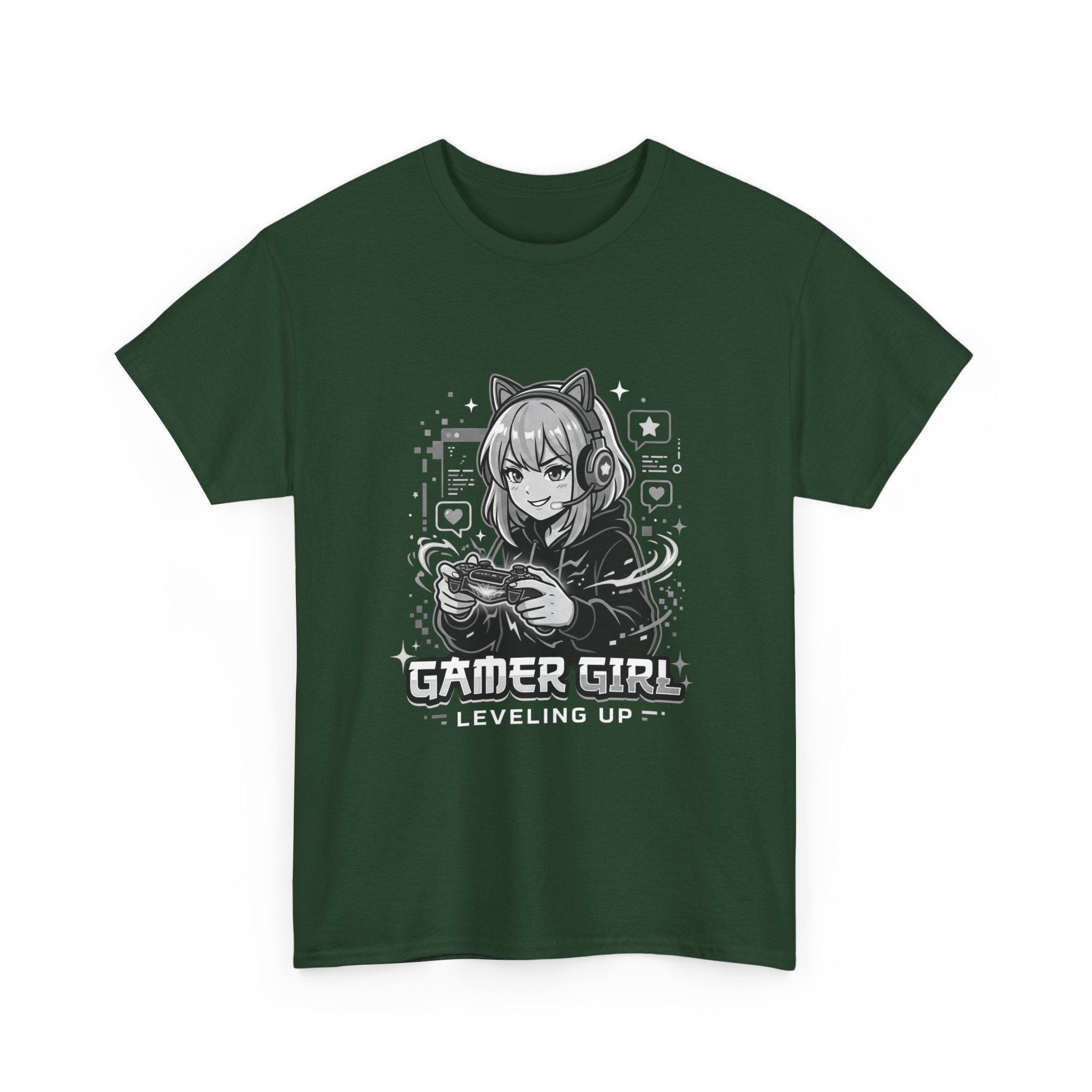 Gamer Girl Tee — 'Gamer Girl Leveling Up' Cute Anime Controller T‑Shirt