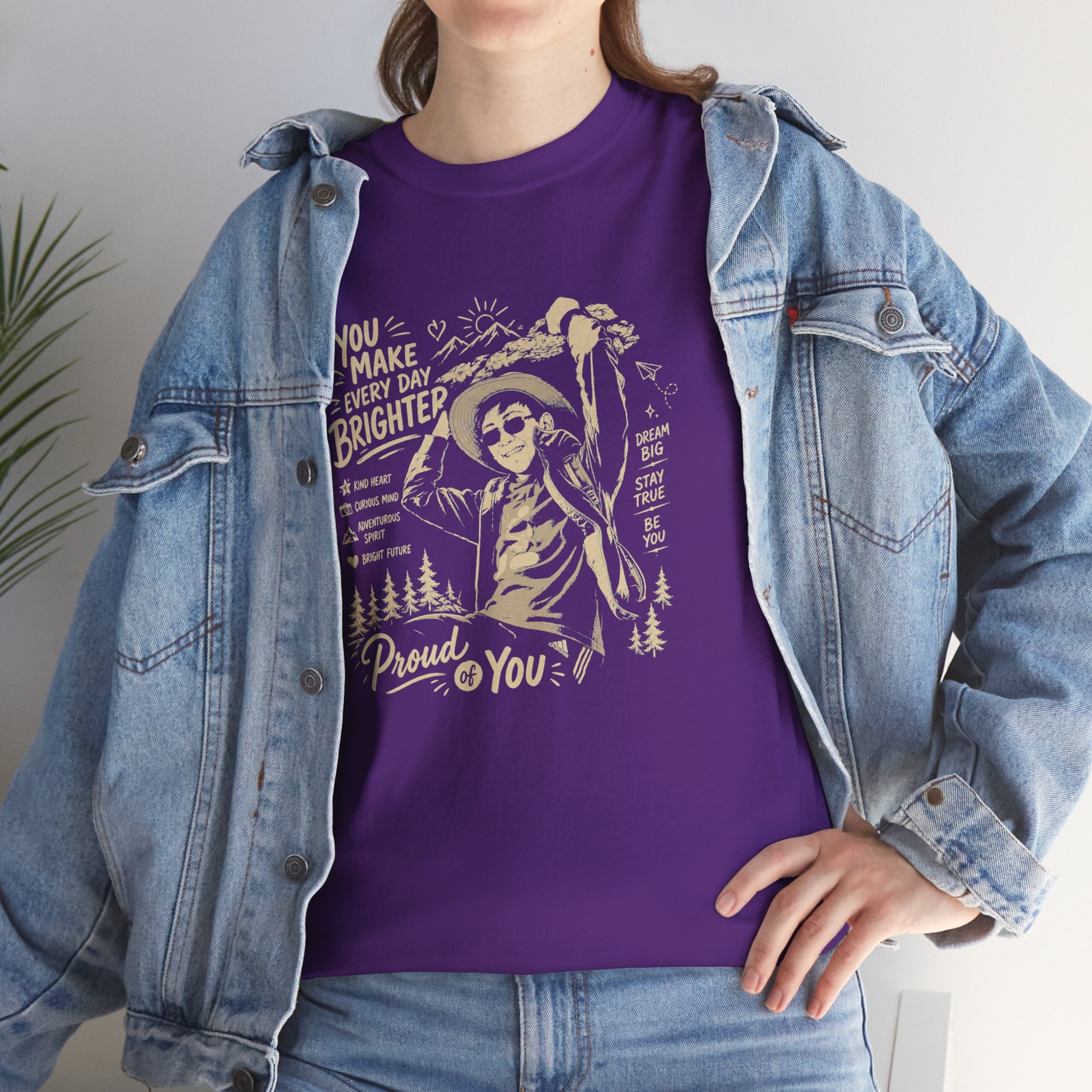 Vintage Cowboy Tee — "You Make Every Day Brighter / Proud of You" Inspirational Western T‑Shirt