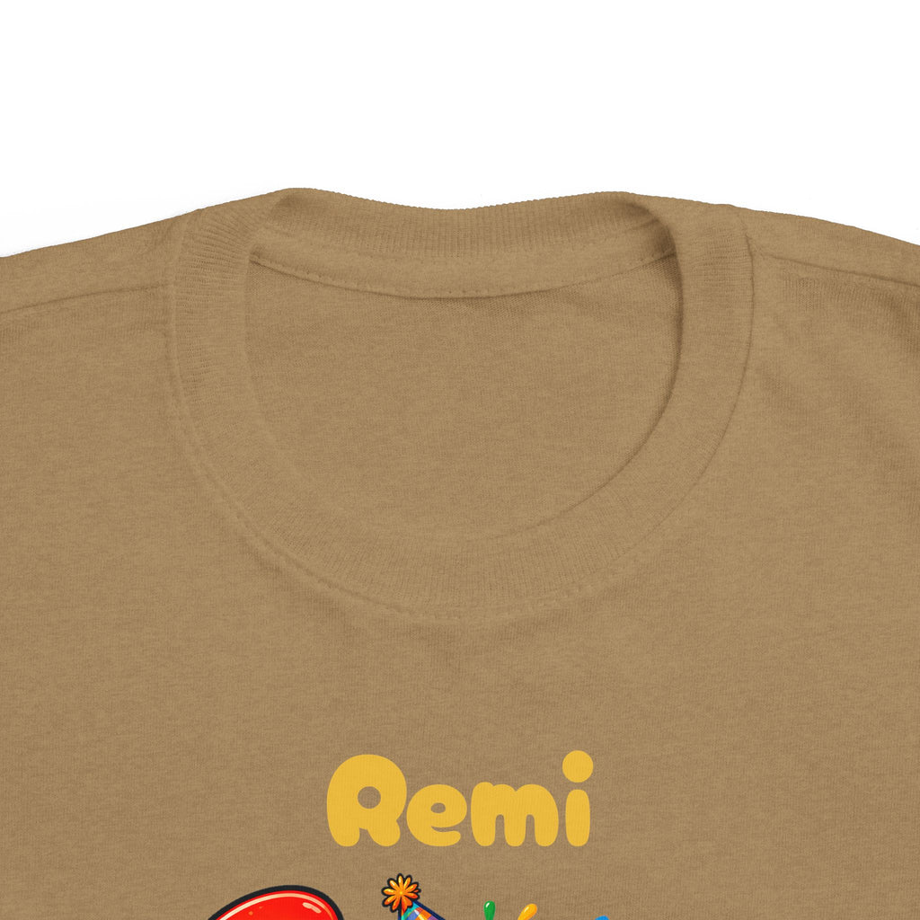 3rd Birthday Toddler Shirt – Remi 3 Rex Dinosaur Tee | Personalized