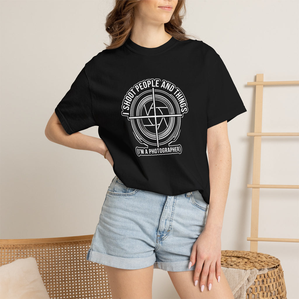 Photographer T-Shirt — “I Shoot People and Things (I’m a Photographer)” Graphic Tee
