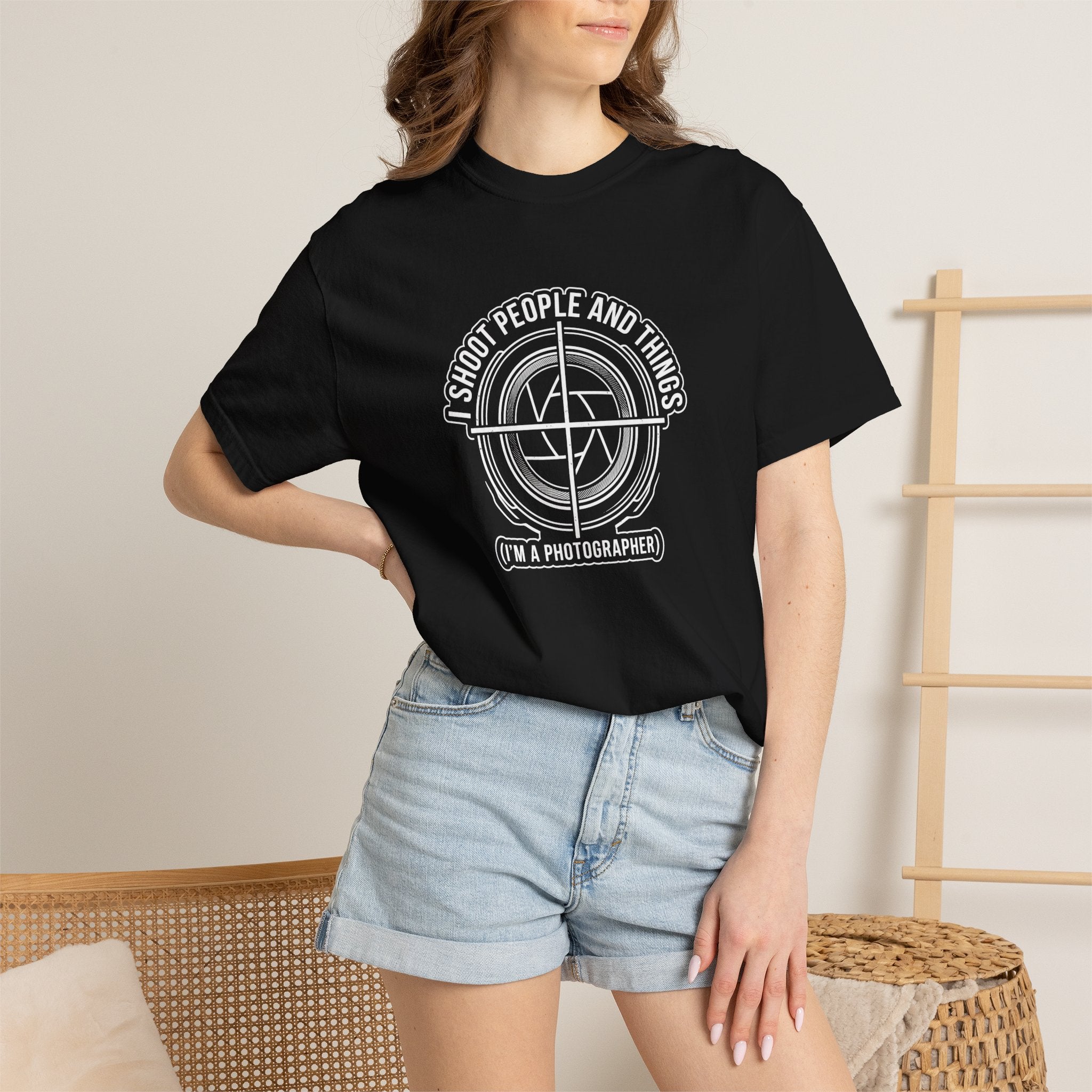Photographer T-Shirt — “I Shoot People and Things (I’m a Photographer)” Graphic Tee