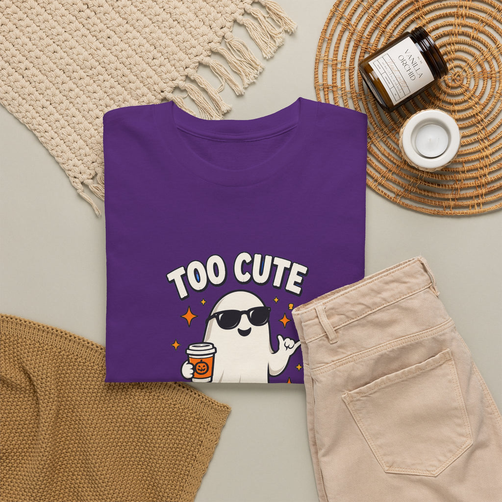 Too Cute To Spook Halloween Shirt – Ghost Coffee Cup Tee | Cute Fall Gift