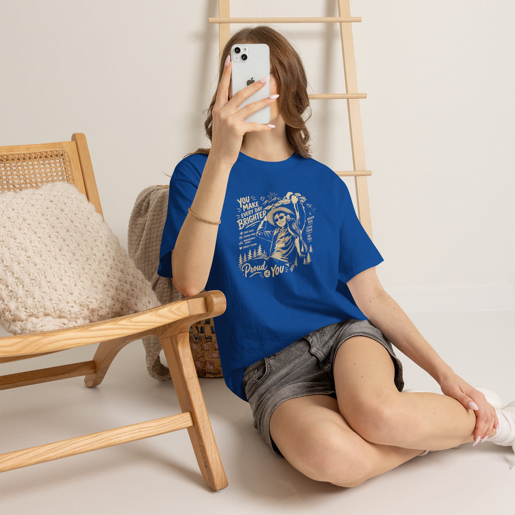 Vintage Cowboy Tee — "You Make Every Day Brighter / Proud of You" Inspirational Western T‑Shirt