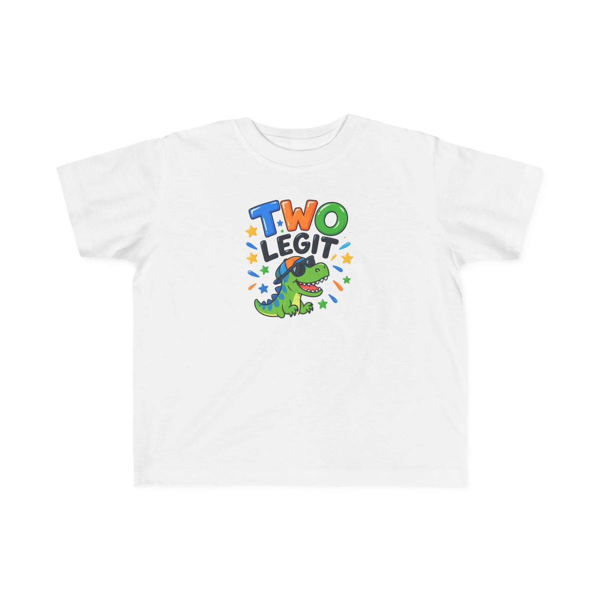 2nd Birthday Toddler Shirt – TWO LEGIT Dino Tee | Personalized