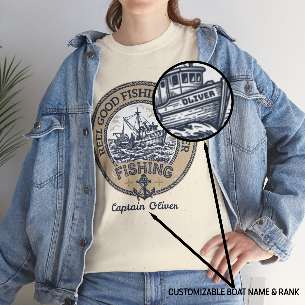 Personalized REEL GOOD Fishing Charter T-Shirt – Custom Boat Name & Captain Name Tee | Custom Fishing Gift for Anglers