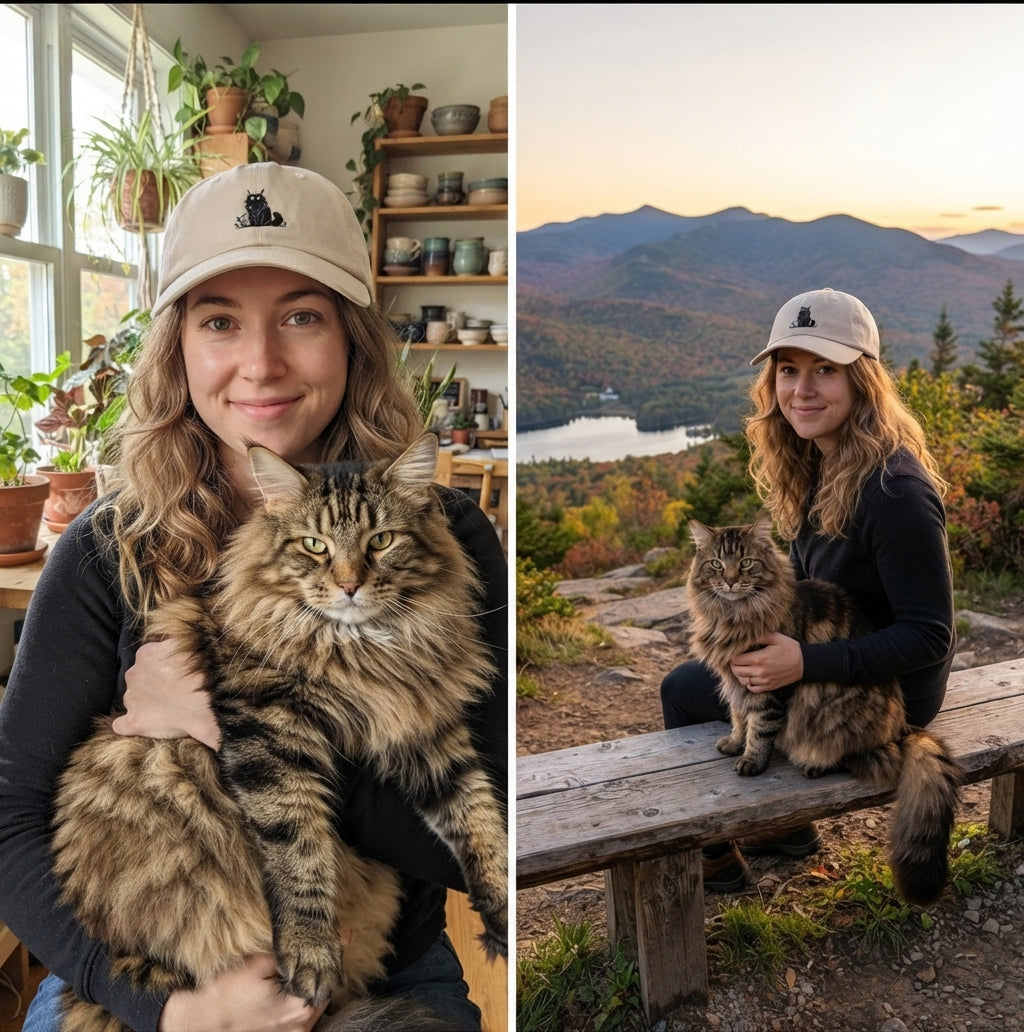 Maine Coon Cat Dad Hat – Embroidered Cat Cap | Maine Coon Lover Gift