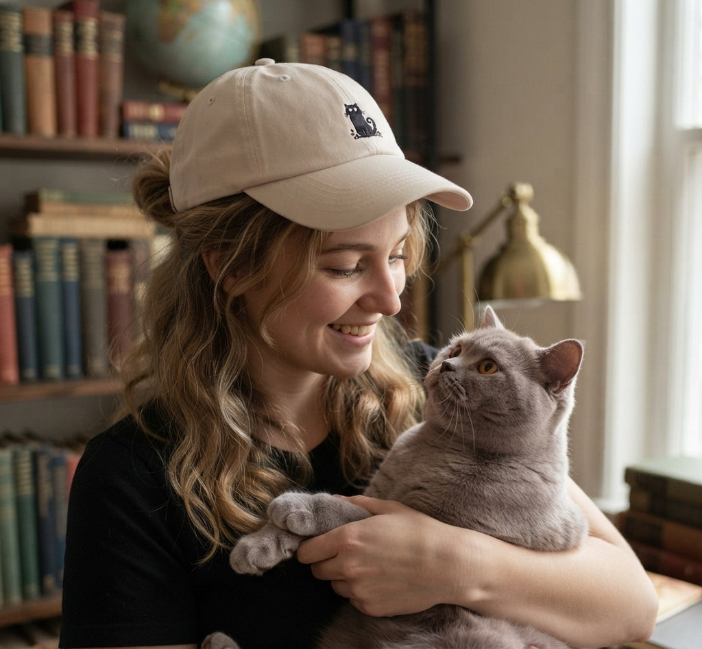 British Shorthair Cat Dad Hat – Embroidered Cat Cap | British Shorthair Lover Gift