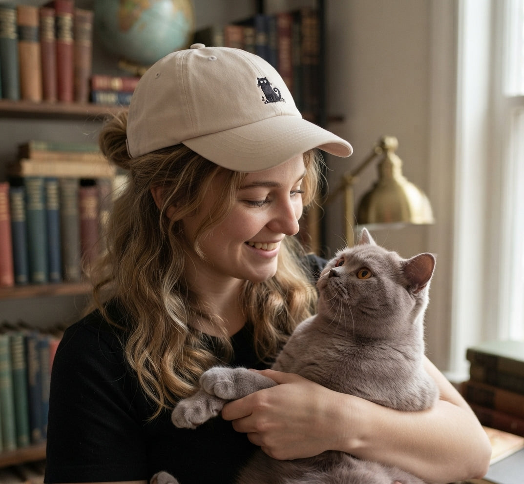 British Shorthair Cat Dad Hat – Embroidered Cat Cap | British Shorthair Lover Gift