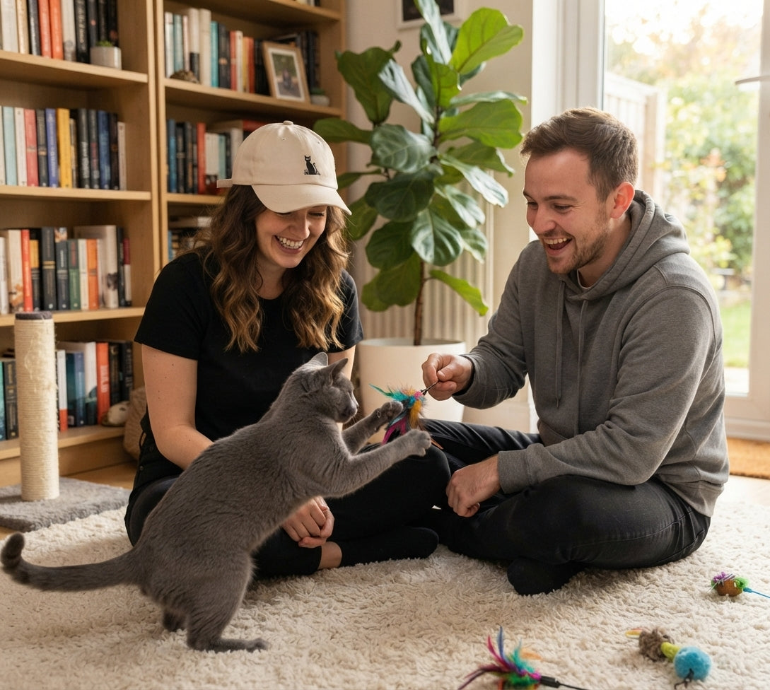 Russian Blue Cat Dad Hat – Embroidered Cat Cap | Russian Blue Lover Gift