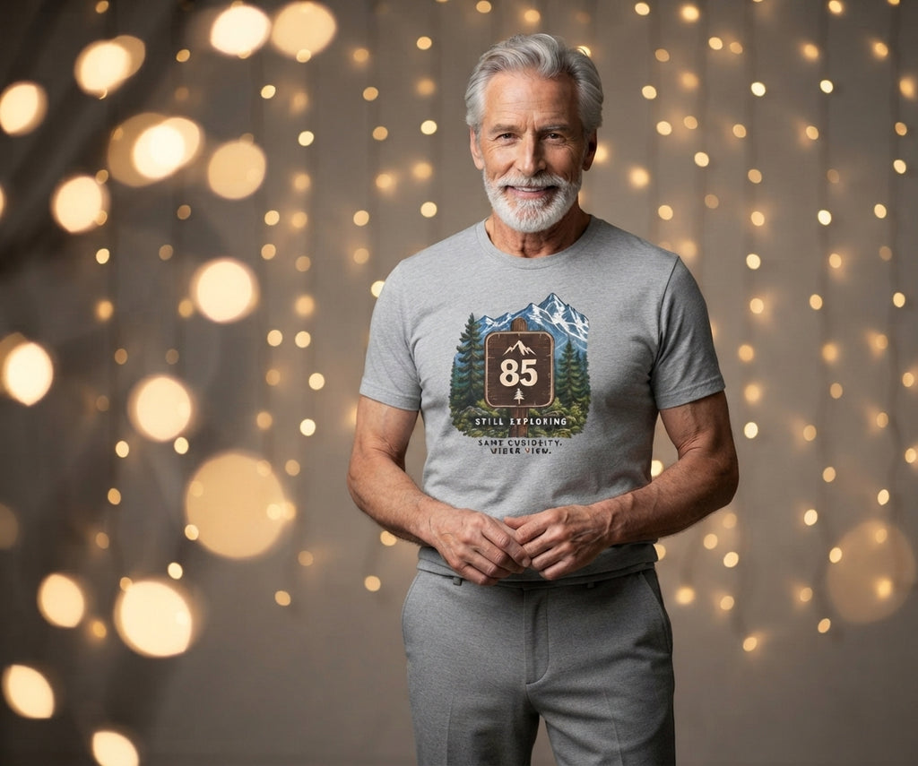 85th Birthday Shirt – Mountain Route 85 Outdoor Tee | Gift  Product Description